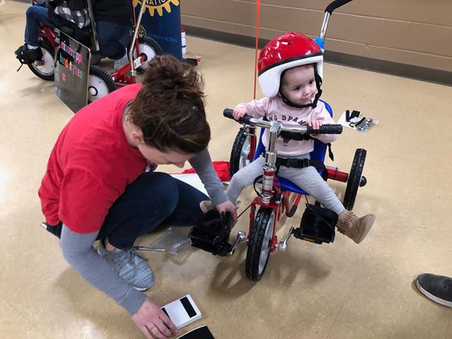 Aurora and her new wheels